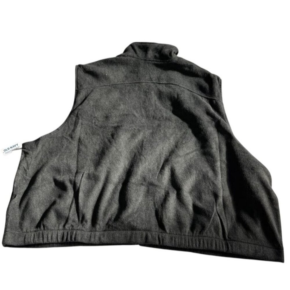 Old Navy Womens Plus Gray Full-Zip Fleece Vest Size 4X - Picture 4 of 8